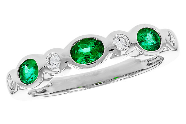 M321-19063: LDS WED RG .43 EMERALD .56 TGW