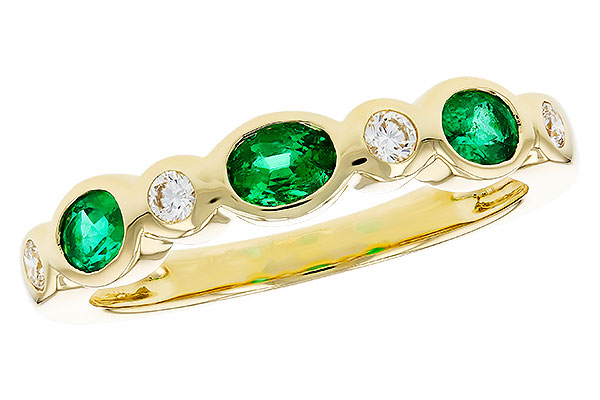 M321-19063: LDS WED RG .43 EMERALD .56 TGW