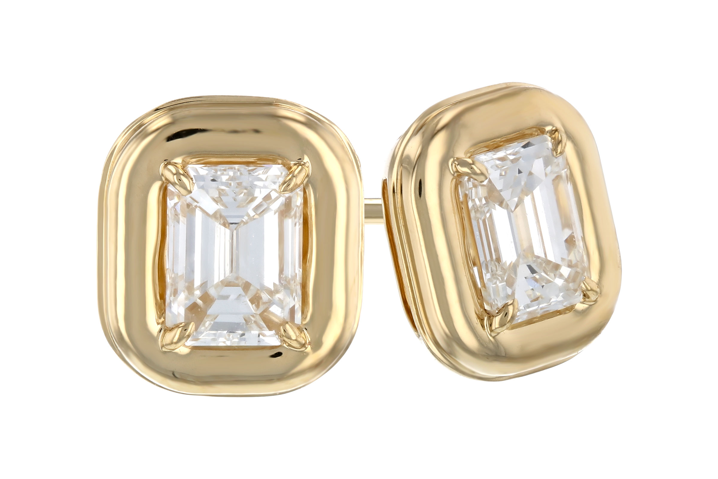 M321-21736: EARRINGS .48 TW EMERALD CUT DIA